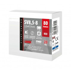 LAMPA Double polarity LED lamp with built-in resistance SERIES 2 SMD 1 CHIP-12*41MM-SV8,5-8-ROJO-9/32V LAM97579