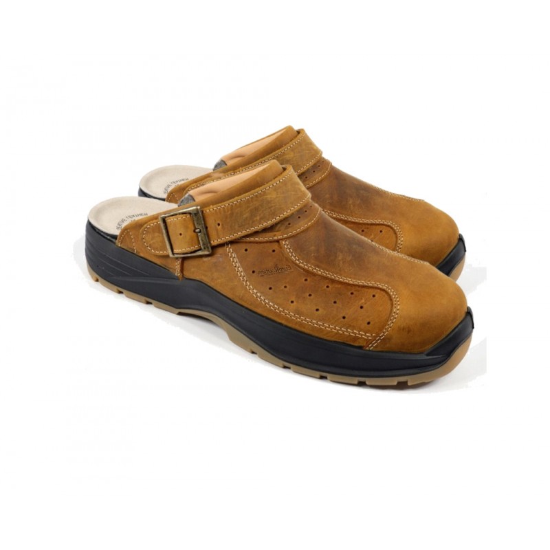 EUROROUTIER Zuecos premium de cuero para trabajo TUCSON 09121EVAR