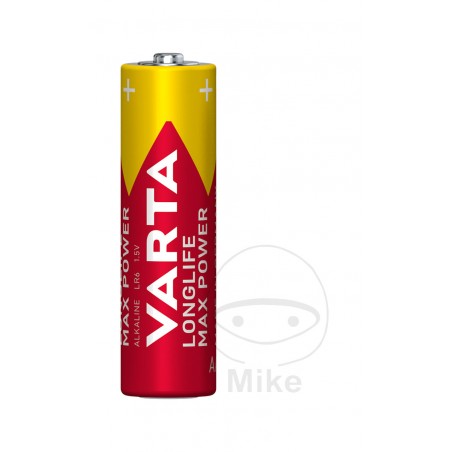 VARTA Pack of 4 medium batteries AA LONGLIFE MAX POWER 156.01.21