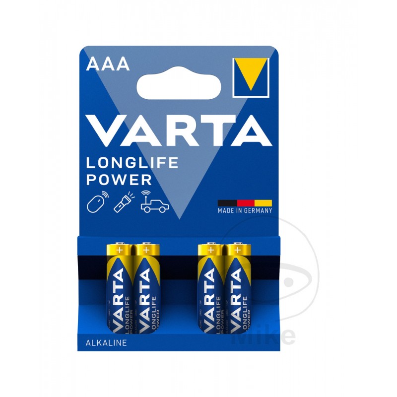 VARTA Pack 4 pilas pequeñas AAA MQ LONGLIFE POWER 156.01.22