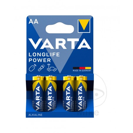 VARTA Pack of 4 medium batteries AA MQ LONGLIFE POWER 156.01.23