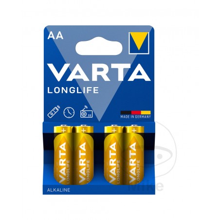 VARTA Pack of 4 medium batteries AA LONGLIFE 156.01.28
