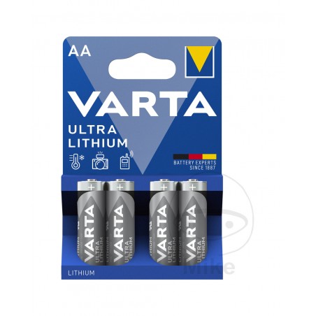 VARTA Pack of 4 medium lithium batteries AA ULTRA 156.01.30