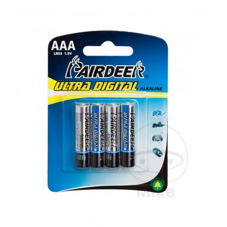 PAIRDEER Pack 4 pilas pequeñas AAA ULTRA DIGITAL 156.60.01