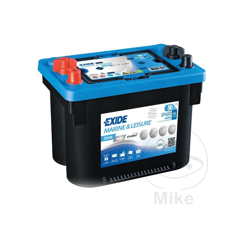 EXIDE Marine battery and multiple uses STVS 12V 50AH AGM DUAL 1510064