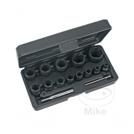 CONDOR Juego 15 llaves de vaso especiales 1/4+1/2 6-27 MM 605.06.09