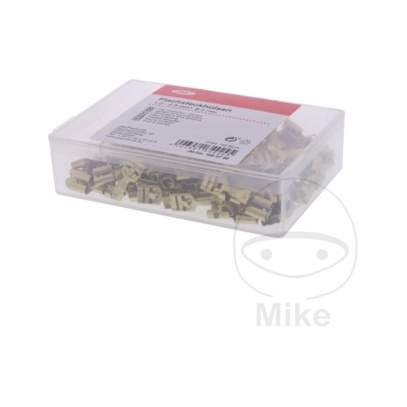 JMP Pack of 100 flat plug female cable connectors 1.0-2.5 6.3 MM ALTN: 1580837 158.07.80