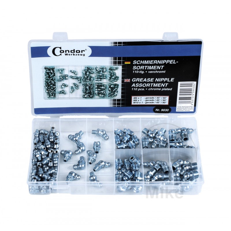 CONDOR Assortment box of 110 lubricator studs 158.26.34