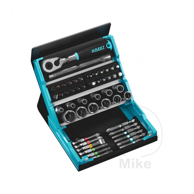 HAZET Socket wrench and screwdriver bits set 50 pieces 1/4 605.08.00