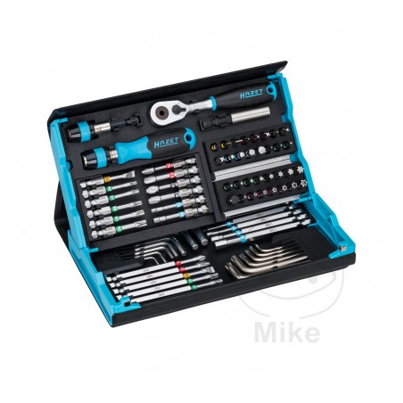HAZET Juego llaves de vaso y puntas destornillador 73 piezas 1/4 605.08.26