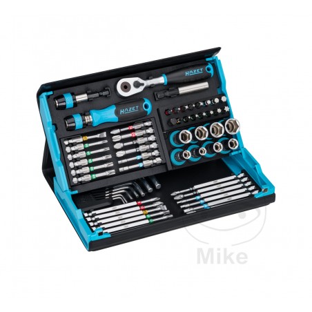 HAZET Socket wrench and screwdriver bit set 59 pieces 1/4 605.08.28
