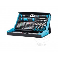 HAZET Socket wrench and screwdriver bit set 59 pieces 1/4 605.08.28