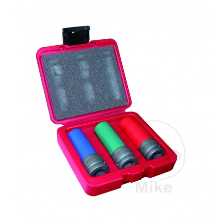 JMP Set of 3 coated hexagonal impact socket wrenches 1/2 17-19-21 MM 605.09.26