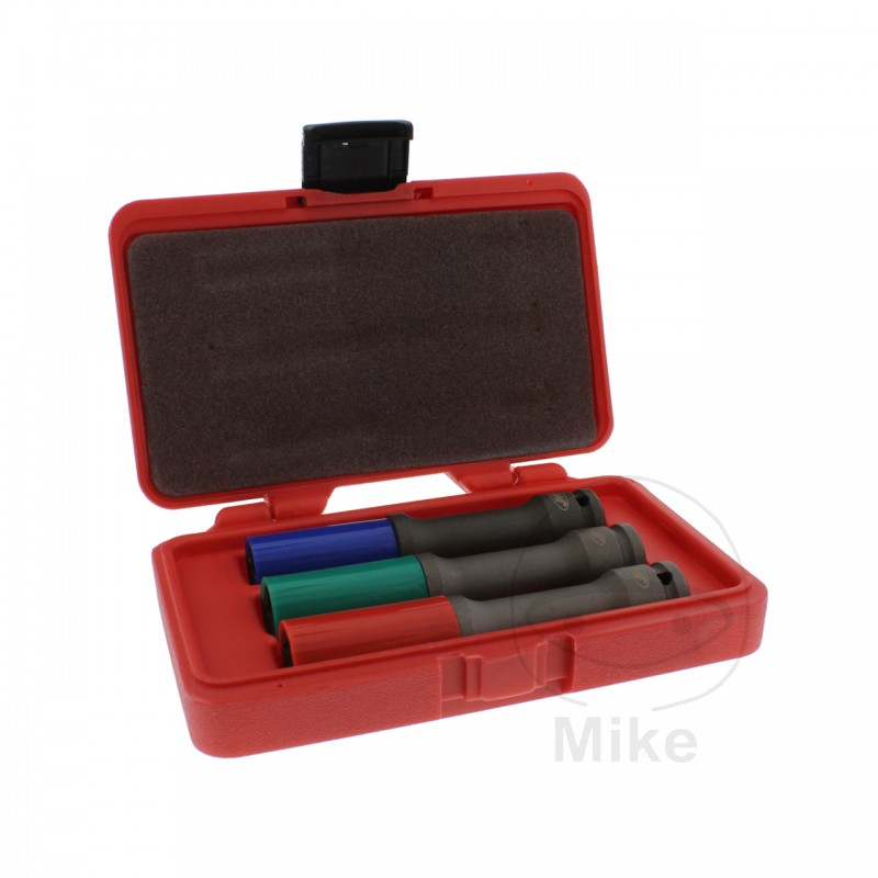 JMP Juego 3 llaves de vaso impacto hexagonal revestido 1/2 17-19-21 MM 605.12.21