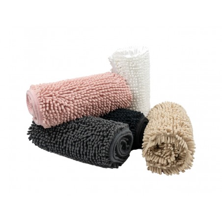 TUDETIC Gray Microfiber Rug for Bathroom, Home - Size 50x70 cm, Soft and Absorbent, Non-Slip, Soft, Thick 8431250714287