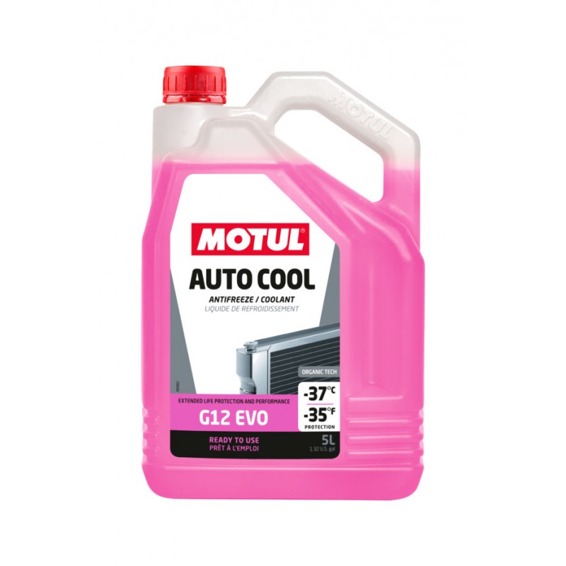 MOTUL Liquido anticongelante refrigerante AUTO COOL G12 EVO -37°C 5L 112648