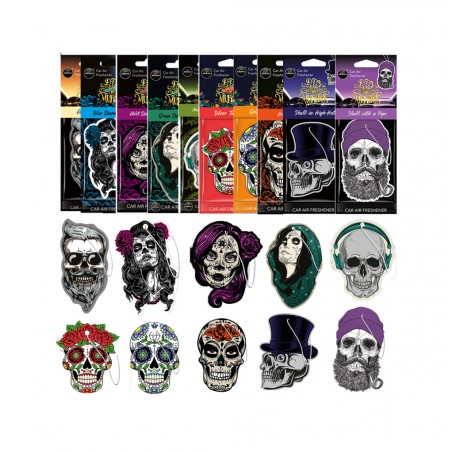 AROMA CAR Cellulose air freshener with Day of the Dead design 02162AVAR