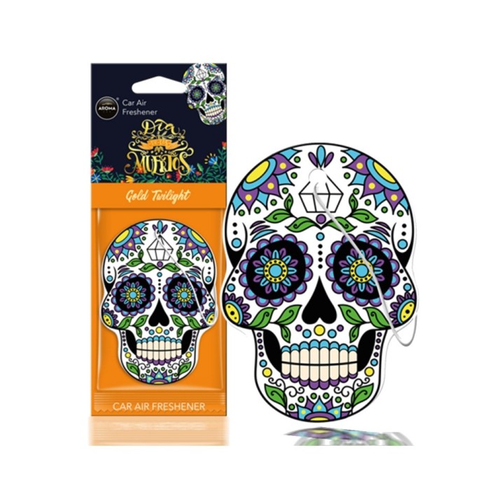 AROMA CAR Cellulose air freshener with Day of the Dead design 02162AVAR