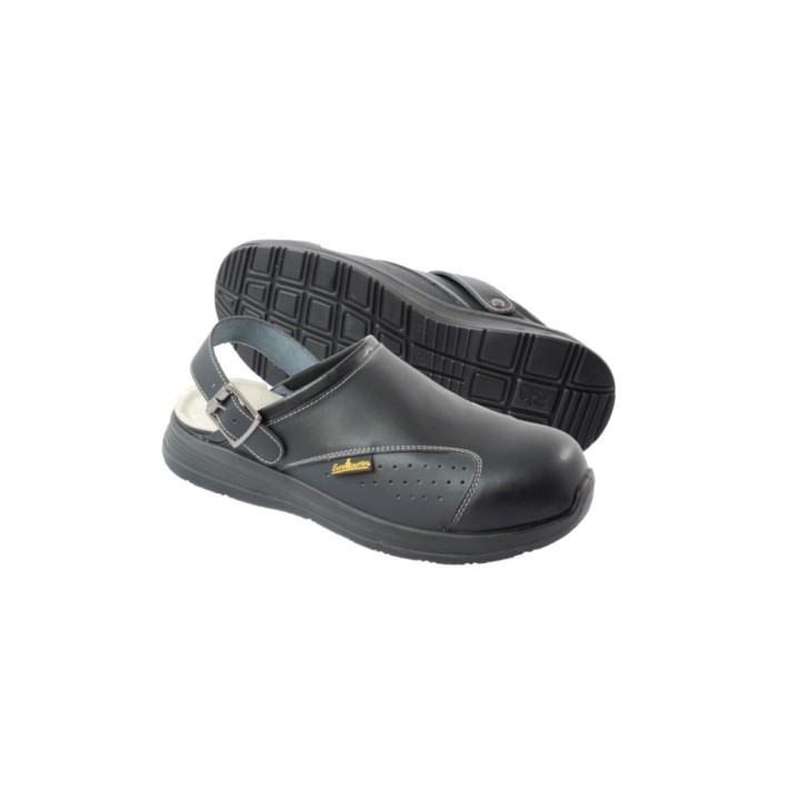 EUROROUTIER Zueco de trabajo cuero SLIPPER 09125DVAR