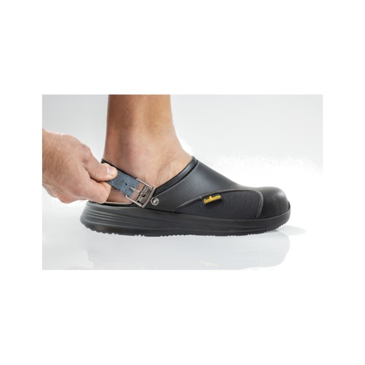 EUROROUTIER Zueco de trabajo cuero SLIPPER 09125DVAR