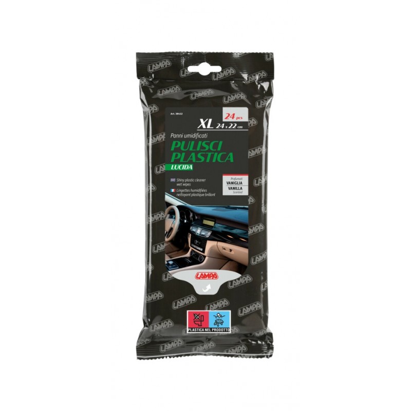 LAMPA Dashboard cleaning wipes with a shiny effect 24*22CM (24 UNIDADES) LAM38412
