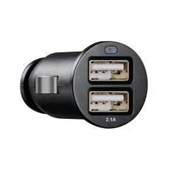 LAMPA Cargador doble usb de carga rápida para vehículos 12/24V 2500MA LAM38826
