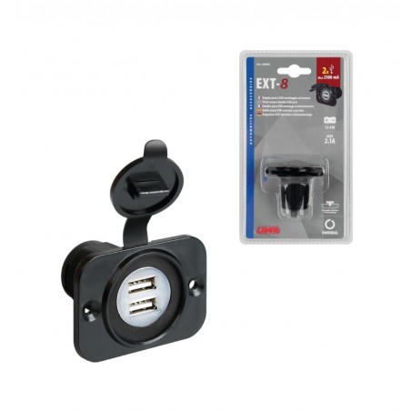 LAMPA Double USB socket for charging devices MAX 2100 MA LAM39005