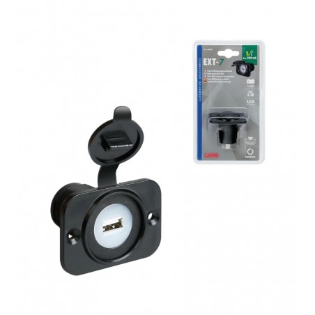 LAMPA USB socket for pressure mounting 12/24V LAM39006