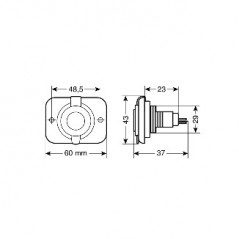 LAMPA DIN connector with protective layer LAM39007