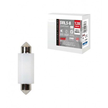 LAMPA LED light with built-in resistor and double polarity RA SERIES 2 SMD 1 CHIP 12*41MM-SV8,5-8 9/32 LAM97576