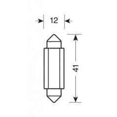 LAMPA LED light with built-in resistor and double polarity RA SERIES 2 SMD 1 CHIP 12*41MM-SV8,5-8 9/32 LAM97576
