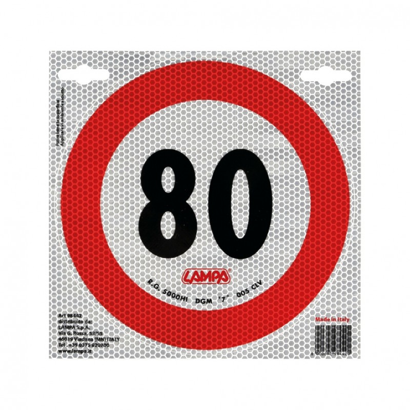 LAMPA Adhesivo de límite velocidad 80KM/H LAM98442