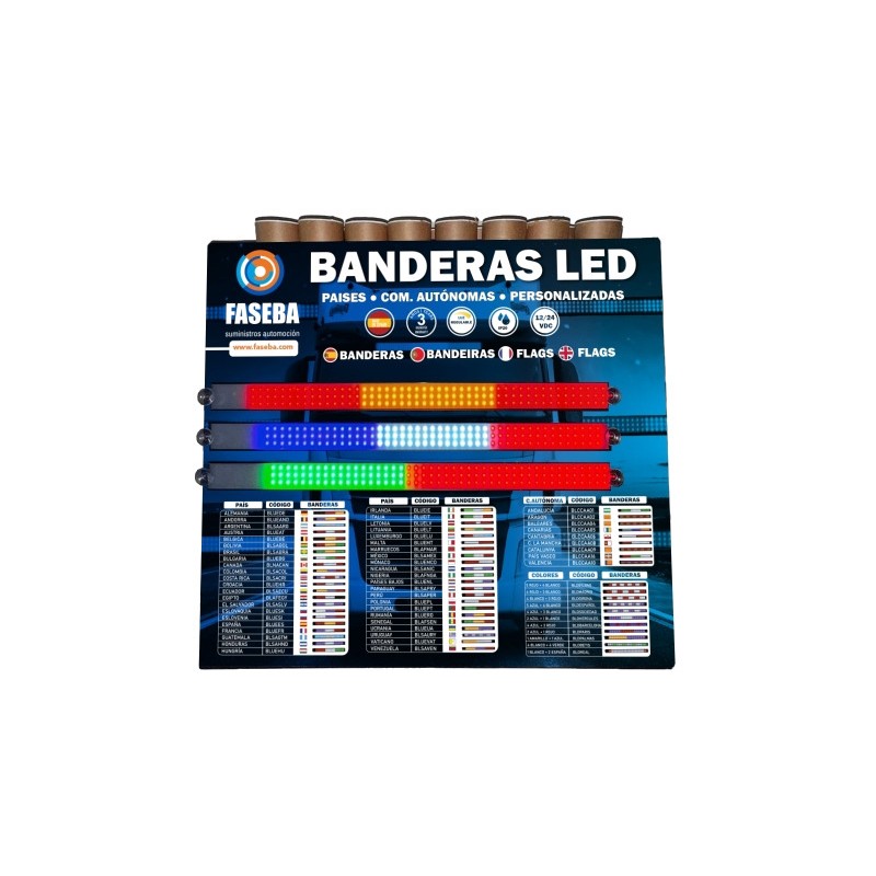FASEBA Expositor de banderas con iluminación led 05155