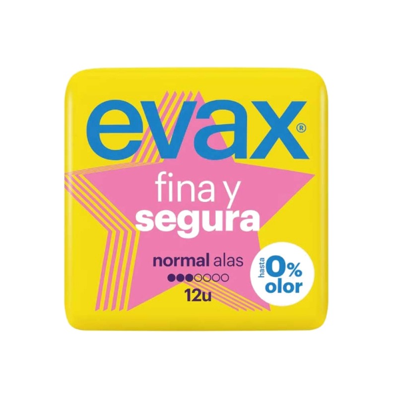 EVAX Feminine pads with wings FINA Y SEGURA (12 UNIDADES) 06110
