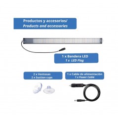 FASEBA Bandera led para vehículo 12/24V 450X32X11MM 15340VAR