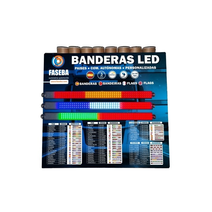 FASEBA LED vehicle flag 12/24V 450X32X11MM 15340VAR