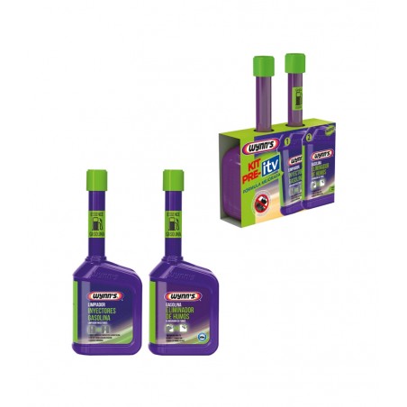 WYNNS Special anti-pollution kit for gasoline, smoke eliminator + injector cleaner 325ML 19085