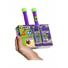 WYNNS Kit especial antipolucion gasolina eliminador de humos + limpiador inyectores 325ML 19085