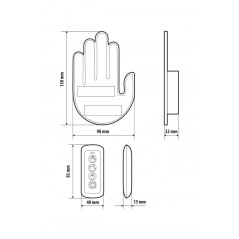 LAMPA Mano led con signos decorativos LAM96984