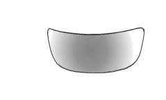 IPARLUX Replacement left rearview mirror glass 37538611