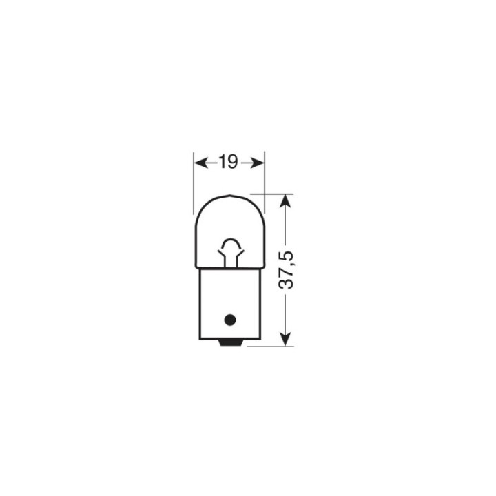 Blister of 2 R5W 5W BA15S lamps from LAMPA - Intense white light and glass for greater luminosity