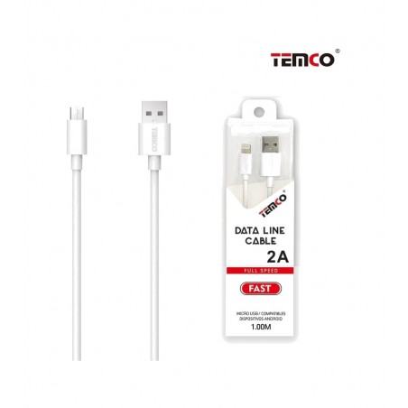 TEMCO CABLE USB A MICRO 1M 2A 22075