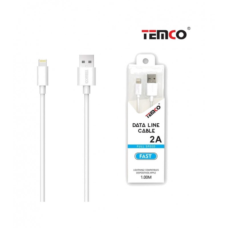 TEMCO CABLE USB A IPHONE 1M 2A 22076