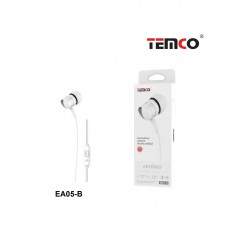 TEMCO Wired headphones with microphone JACK 1,2M 22080