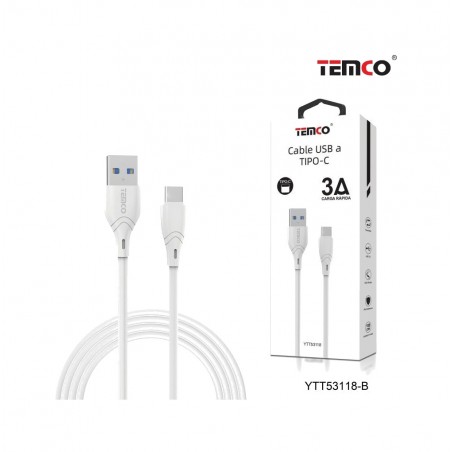 TEMCO CABLE USB A TIPO C 1M 3A 22083