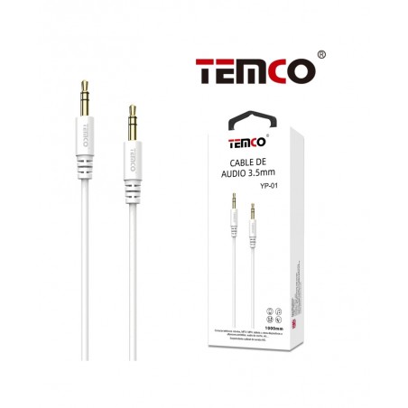 TEMCO Audio cable JACK MACHO-MACHO 1M 3,5MM 22085