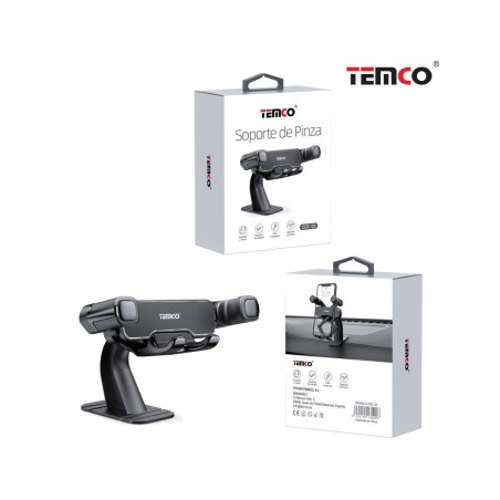 TEMCO Soporte de pinza para teléfono con base adhesiva 22096