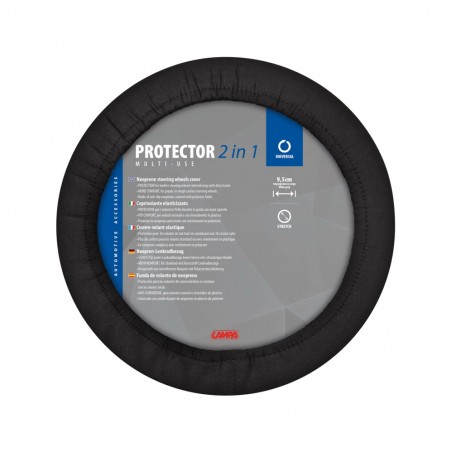 LAMPA 2-in-1 Protective Steering Wheel Cover 34-45 CM LAM33146