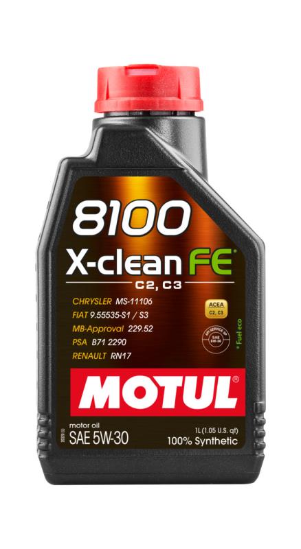 MOTUL Engine lubricating oil 8100 X-CLEAN FE C2/C3 5W30 1L 112771
