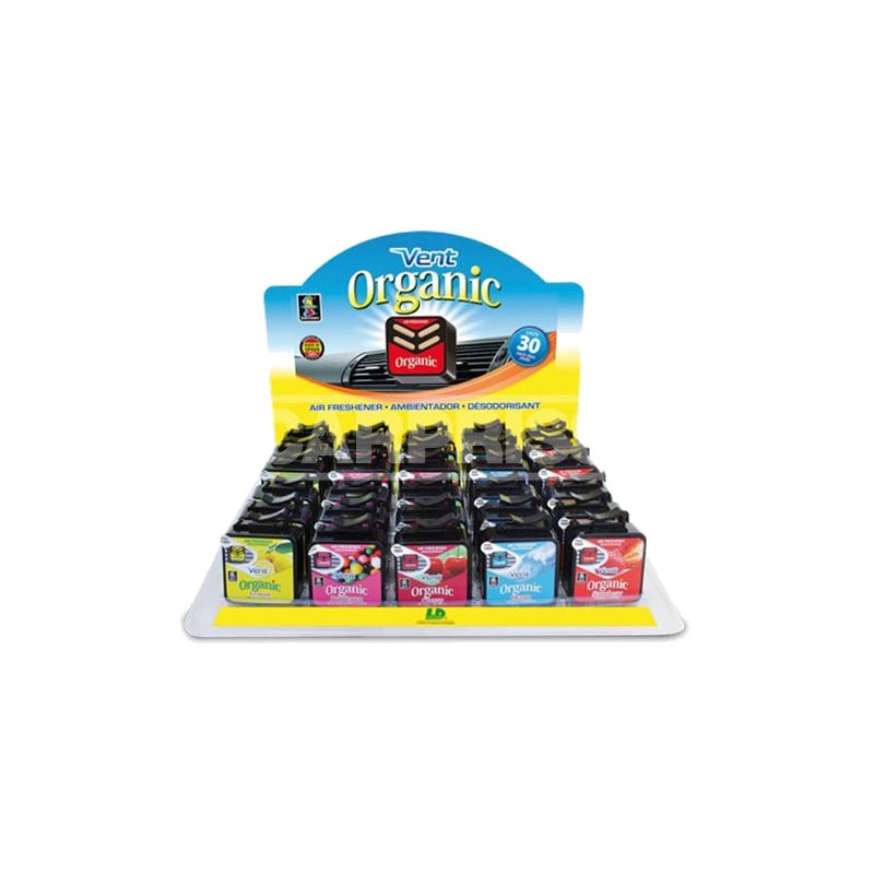 CARPRISS Organic Air Freshener Display Stand for Grids, Assorted Scents, 18 Units, 79100080